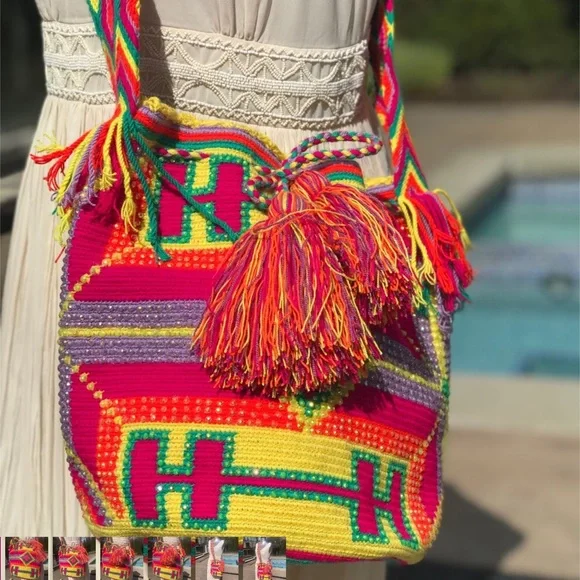 Colorful handmade Colombian Woven Women's Bag - Picture 3 of 4